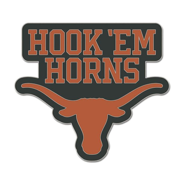 Texas Longhorns Slogan Collector Enamel Pin Jewelry Card