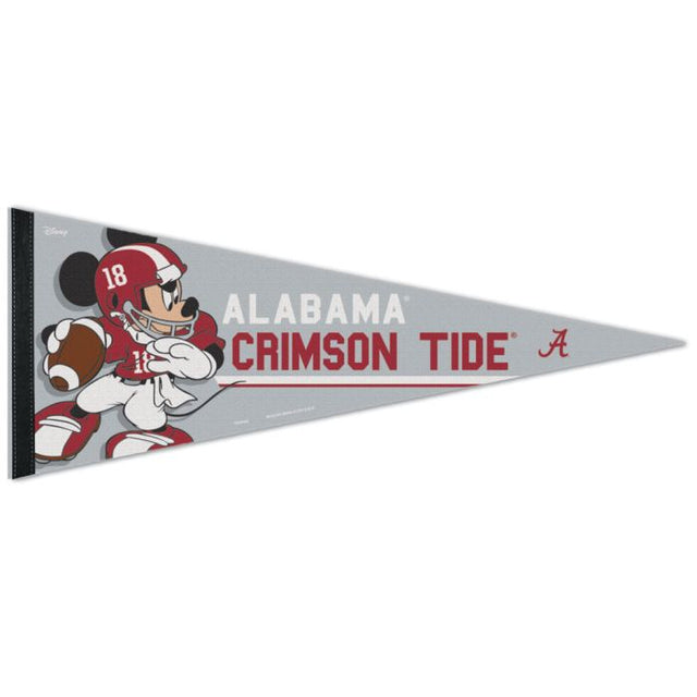 Banderín premium de fútbol americano de Mickey Mouse de Alabama Crimson Tide/Disney de 12" x 30"