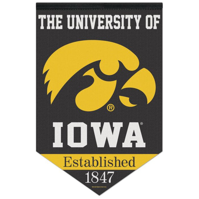 Iowa Hawkeyes Premium Felt Banner 17" x 26"