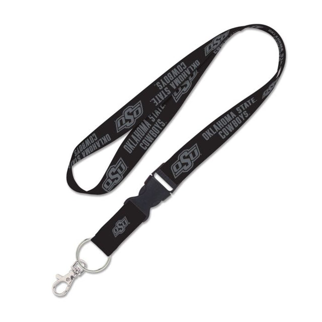 Oklahoma State Cowboys Blackout Lanyard w/detachable buckle 1"