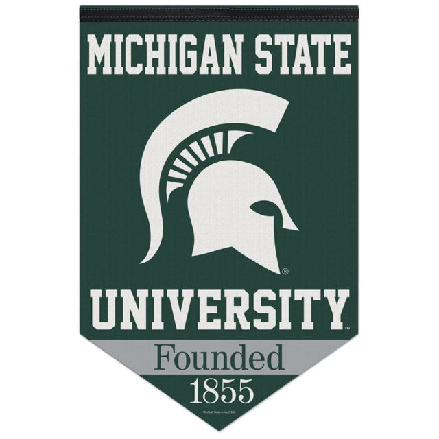 Michigan State Spartans CHEVRON Premium Felt Banner 17" x 26"