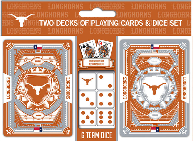 Juego de naipes y dados de los Texas Longhorns