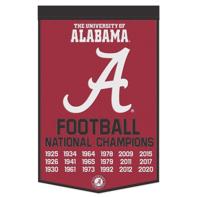 Bandera de lana de Alabama Crimson Tide de 24 x 38 pulgadas con diseño Dynasty Champ