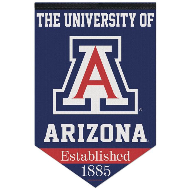 Bandera de fieltro premium CHEVRON de Arizona Wildcats de 17" x 26"