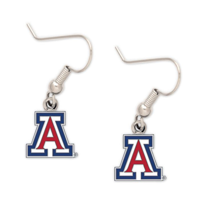 Tarjeta de joyería con aretes de los Arizona Wildcats