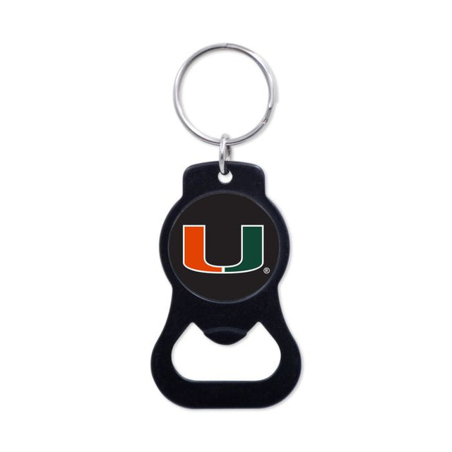 Miami Hurricanes Black Bottle Opener Key Ring