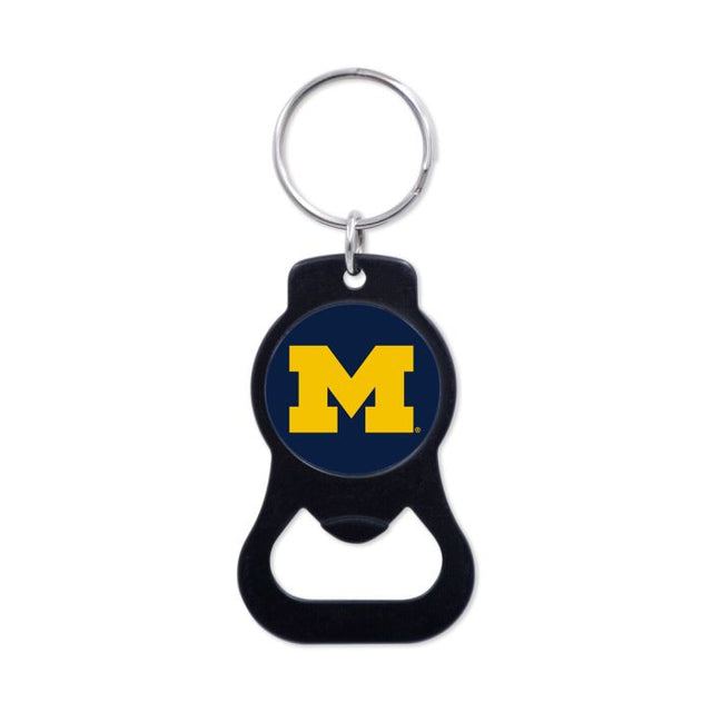 Michigan Wolverines Black Bottle Opener Key Ring