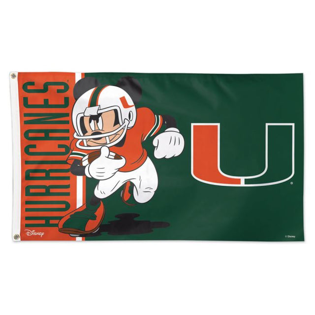 Bandera de Disney / Miami Hurricanes - Deluxe 3' X 5'