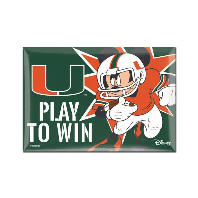 Miami Hurricanes / Disney Metal Magnet 2.5" x 3.5"