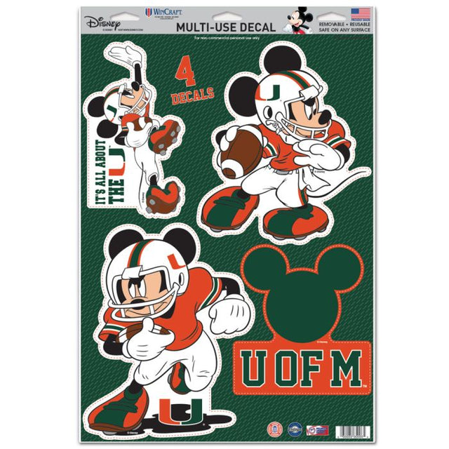 Miami Hurricanes / Disney Multi-Use Decal 11" x 17"