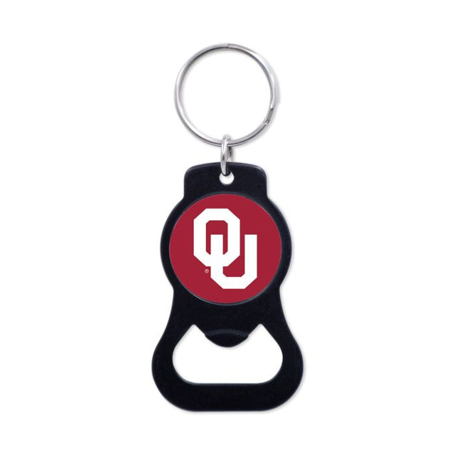 Oklahoma Sooners Black Bottle Opener Key Ring