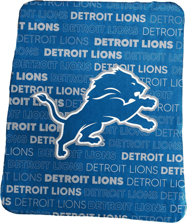 Manta clásica de vellón de los Detroit Lions de 50 x 60 pulgadas