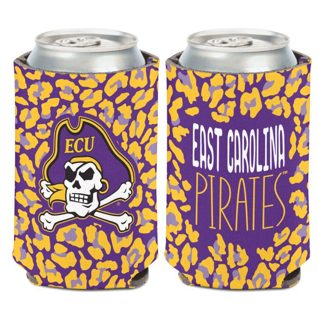 East Carolina Pirates LEOPARD Can Cooler 12 oz.