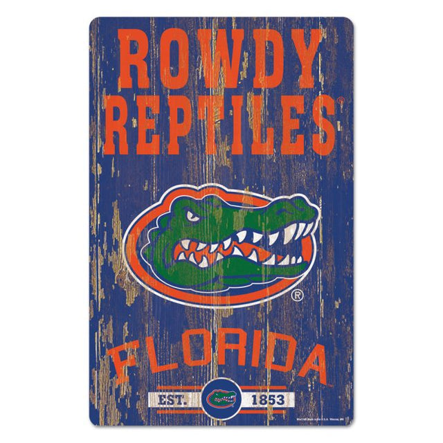 Letrero de madera de los Florida Gators, 11" x 17", 1/4" de grosor