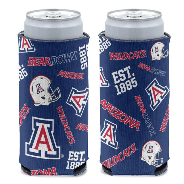 Refrigerador para latas delgado de 12 oz SCATTERPRINT de Arizona Wildcats