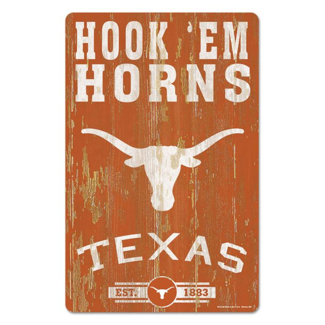 Texas Longhorns Wood Sign 11" x 17" 1/4" thick