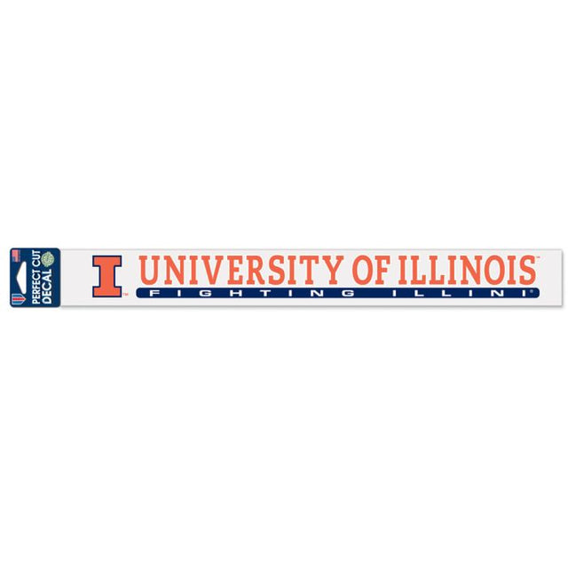 Calcomanías de corte perfecto de Illinois Fighting Illini de 2" x 17"