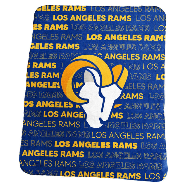 Manta clásica de vellón de Los Angeles Rams de 50 x 60 pulgadas