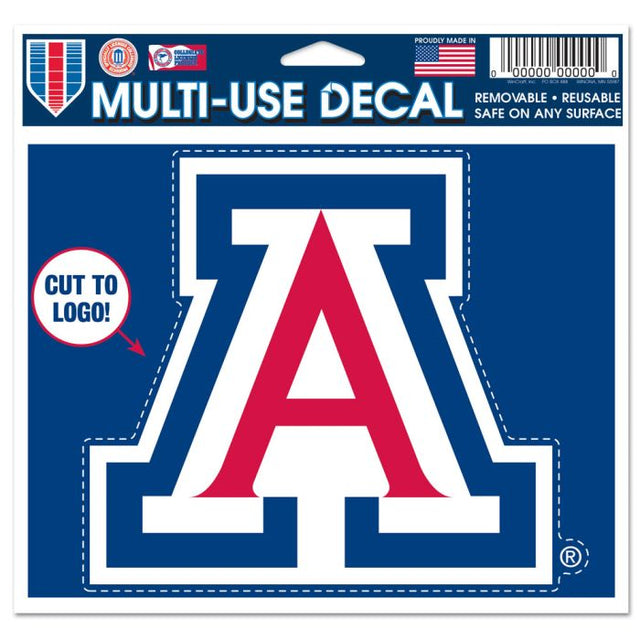Calcomanía multiusos de Arizona Wildcats: cortada con el logotipo de 5" x 6"