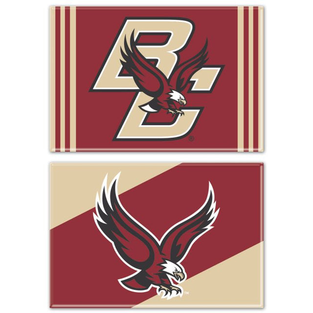 Imán rectangular de Boston College Eagles, paquete de 2, 2 x 3 pulgadas