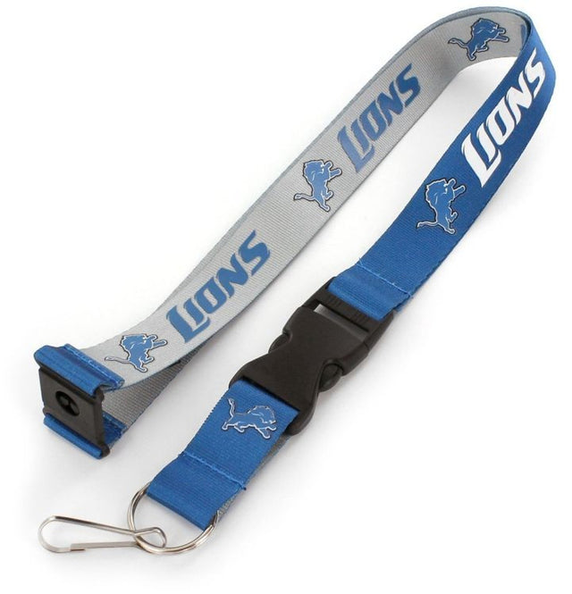 Cordón reversible de los Detroit Lions en color plata y azul