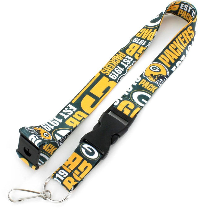 Cordón de los Green Bay Packers con diseño dinámico y estilo desprendible