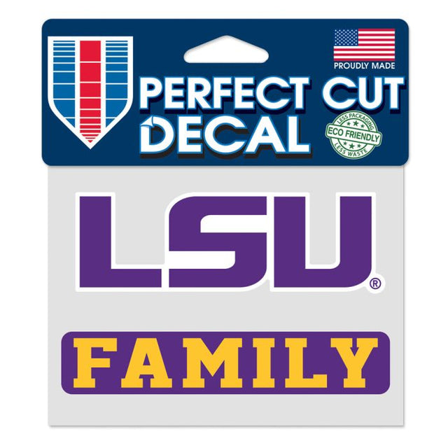 Calcomanía de color de corte perfecto de LSU Tigers de 4,5" x 5,75"