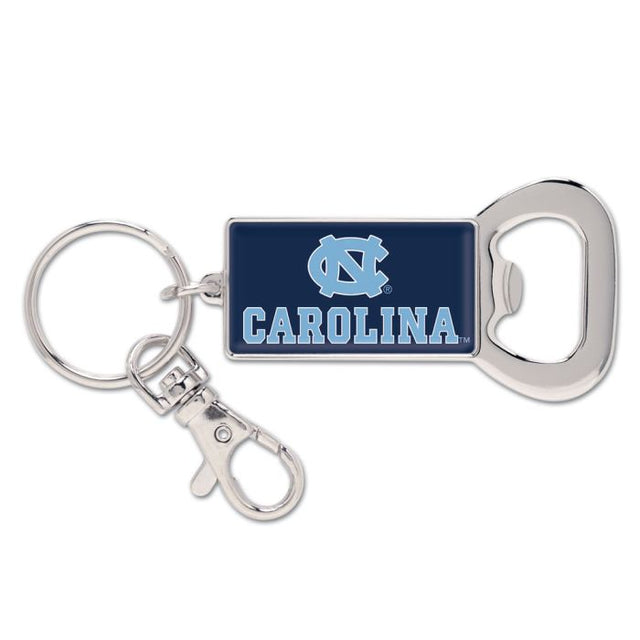 North Carolina Tar Heels Bottle Opener Key Ring Rectangle