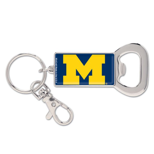 Michigan Wolverines Bottle Opener Key Ring Rectangle