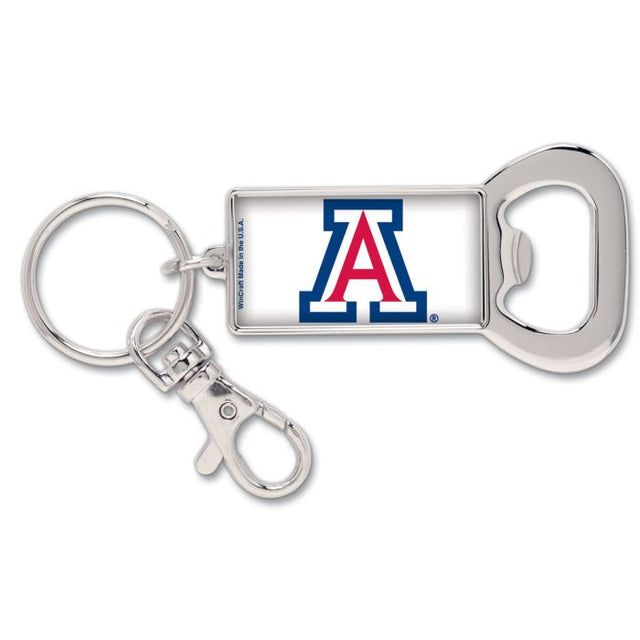 Llavero con abrebotellas rectangular de los Arizona Wildcats