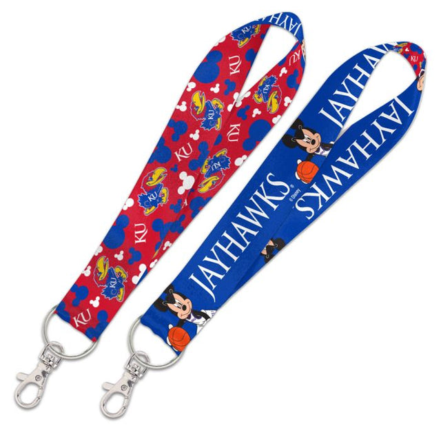 Kansas Jayhawks / Disney MICKEY BASKETBALL Lanyard Key Strap 1"