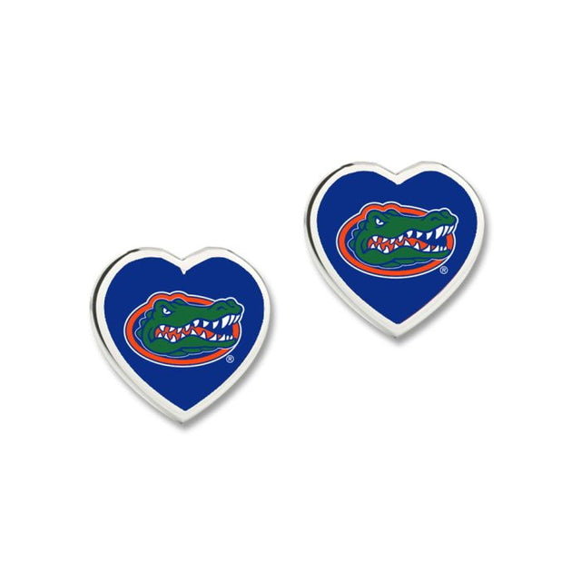 Pendientes Florida Gators con corazón en 3D