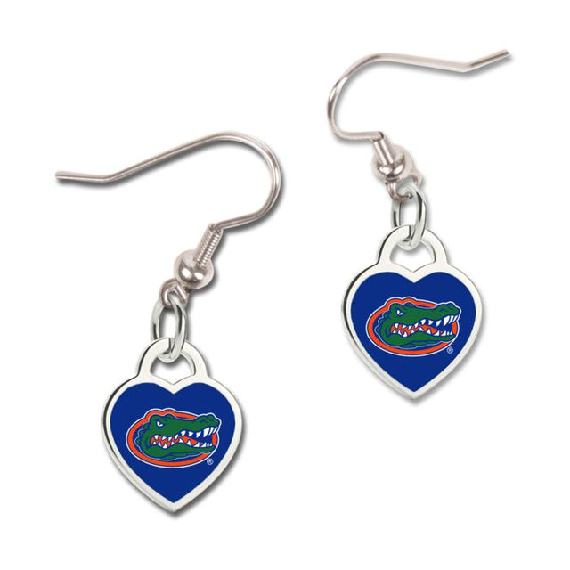 Pendientes Florida Gators con corazón en 3D