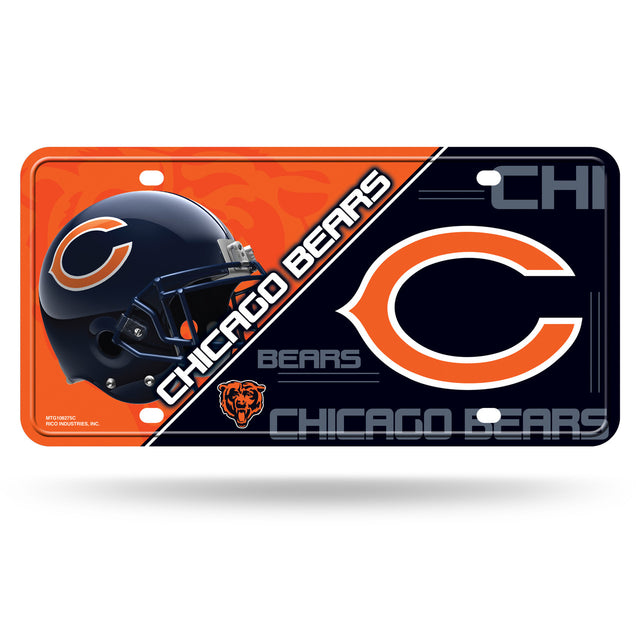 Matrícula de metal de los Chicago Bears