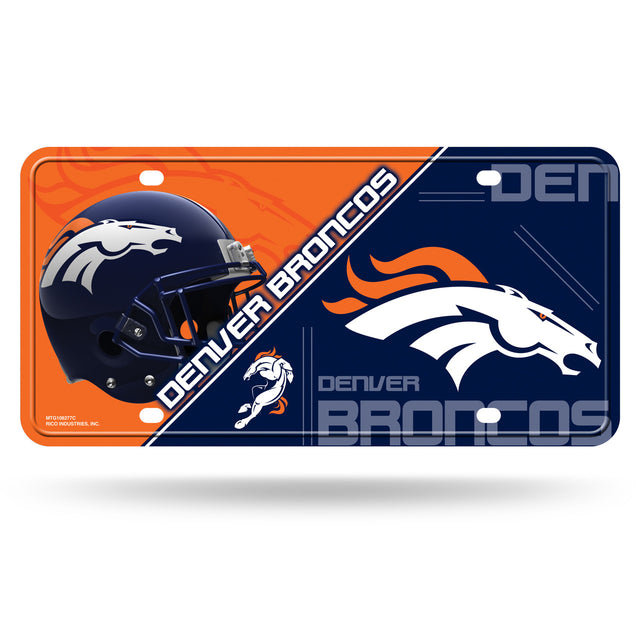 Matrícula de metal de los Denver Broncos