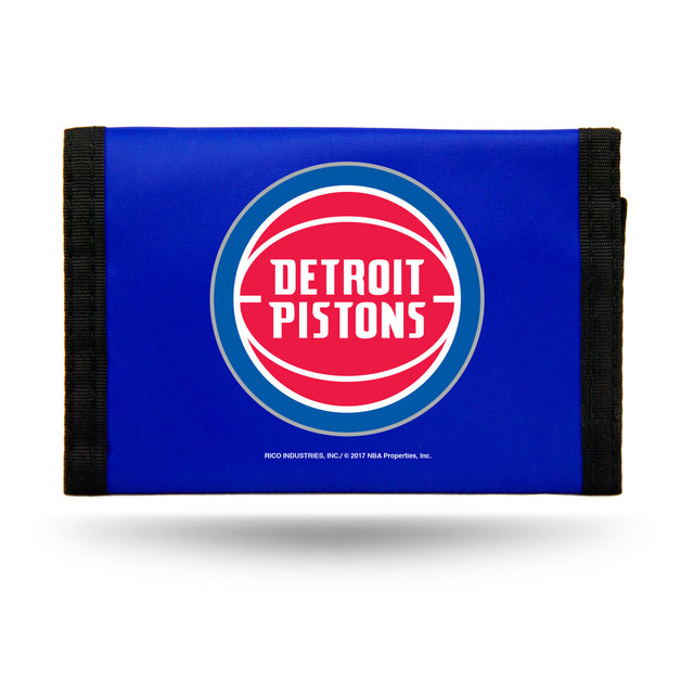 Cartera de nailon con tres pliegues de los Detroit Pistons