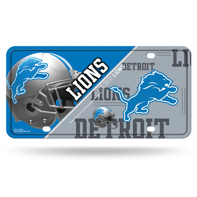 Matrícula de metal de los Detroit Lions