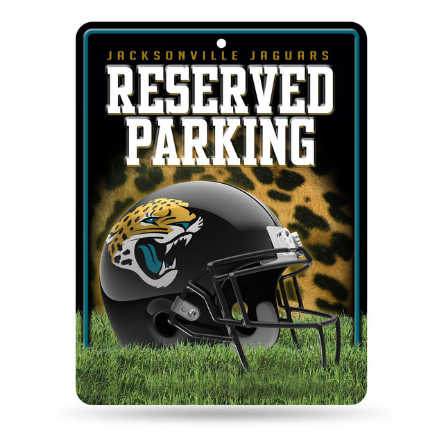 Letrero de metal para estacionamiento de los Jacksonville Jaguars