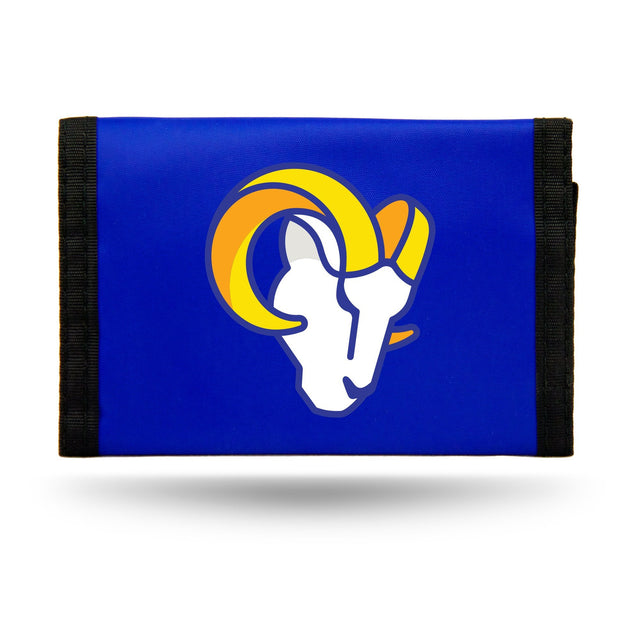 Cartera de nailon con tres pliegues y logotipo de Los Angeles Rams