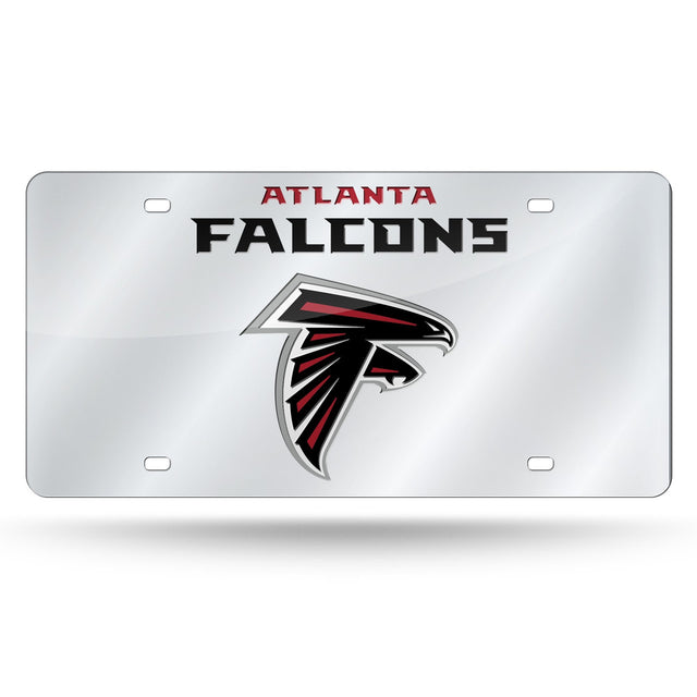 Matrícula de los Atlanta Falcons con marca denominativa plateada cortada con láser