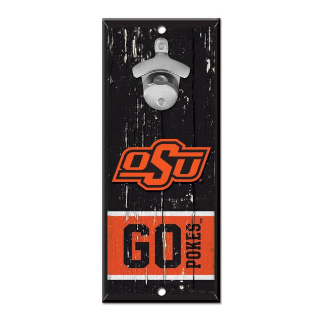 Oklahoma State Cowboys Bottle Opener Sign 5x11