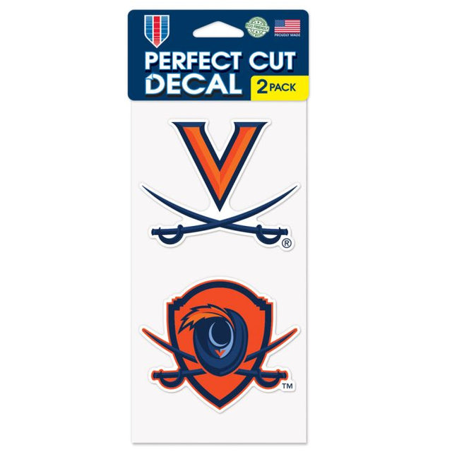 Virginia Cavaliers Perfect Cut Decal Set of two 4"x4"