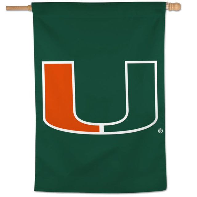 Bandera vertical de los Miami Hurricanes de 28" x 40"