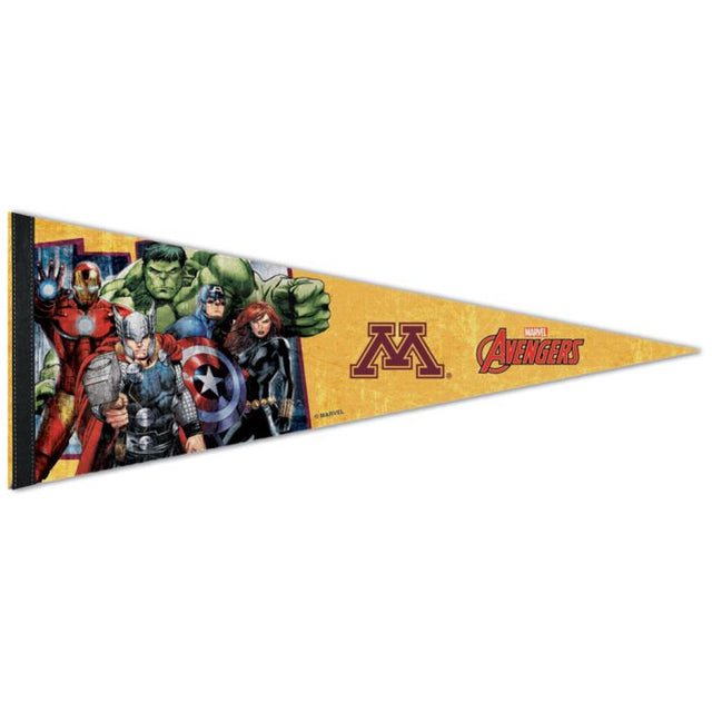 Banderín premium de Marvel de Minnesota Golden Gophers/Marvel (C) 2023 de 12" x 30"