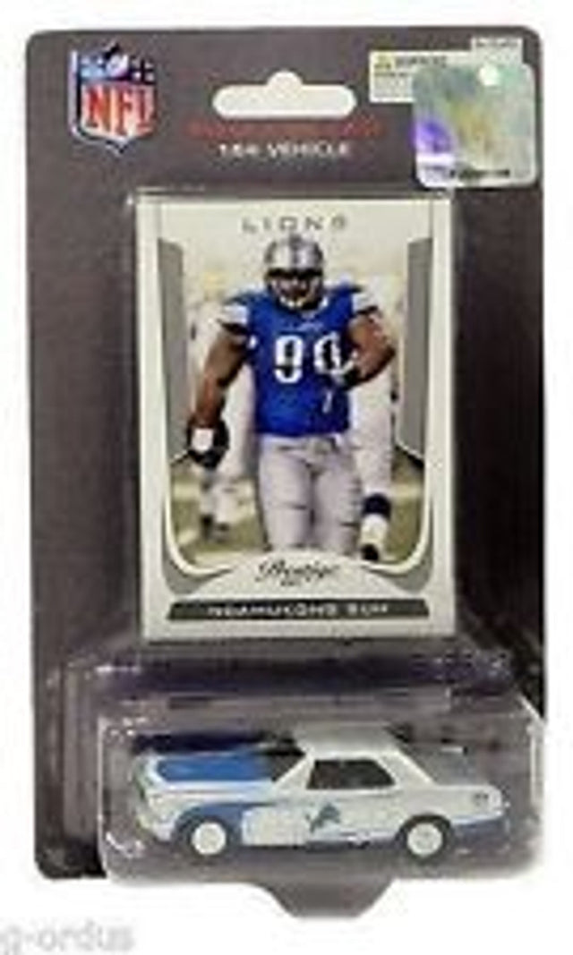 Ndamukong Suh de los Detroit Lions, escala 1:64, Chevy Camaro con tarjeta coleccionable