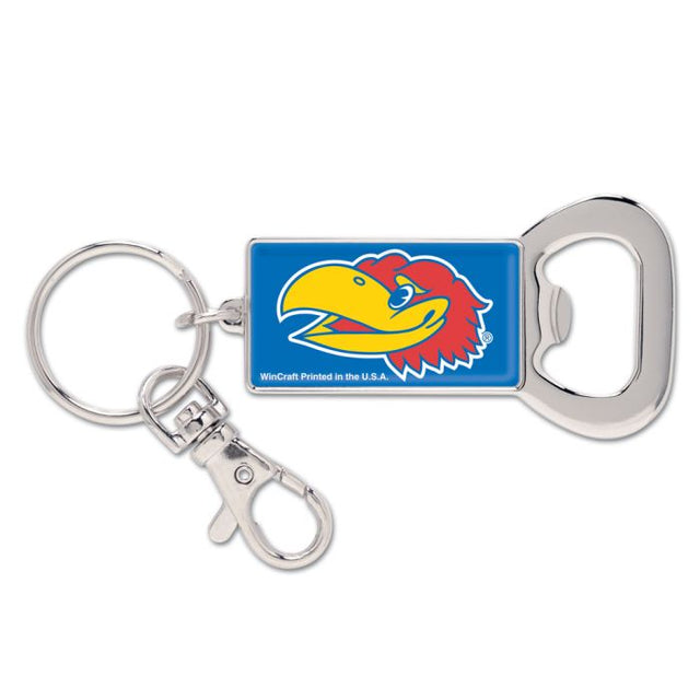 Kansas Jayhawks Bottle Opener Key Ring Rectangle