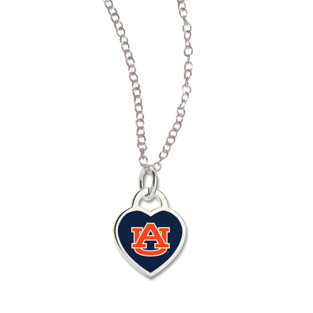 Auburn Tigers Necklace w/3D Heart