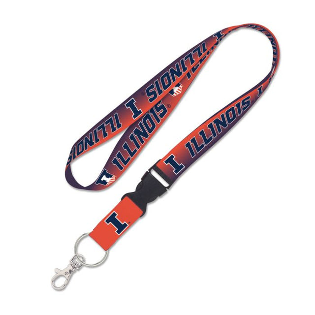 Cordón de Illinois Fighting Illini con hebilla desmontable de 1"
