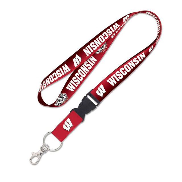 Wisconsin Badgers Lanyard w/detachable buckle 1"