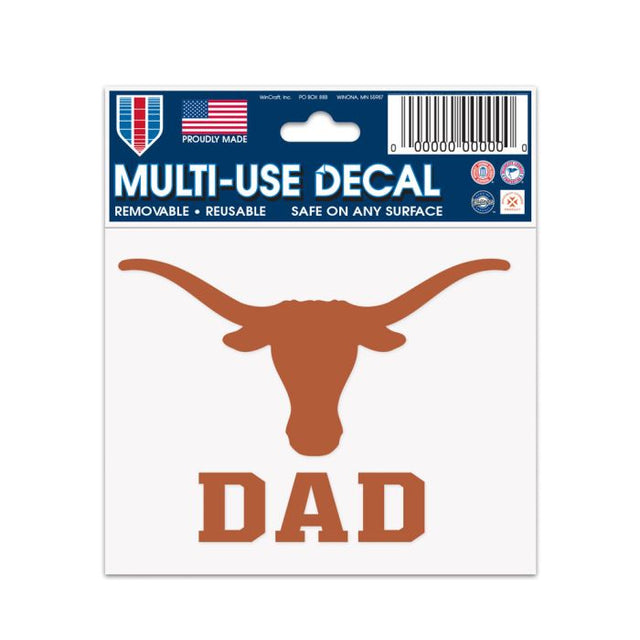 Texas Longhorns DAD Multi-Use Decal 3" x 4"
